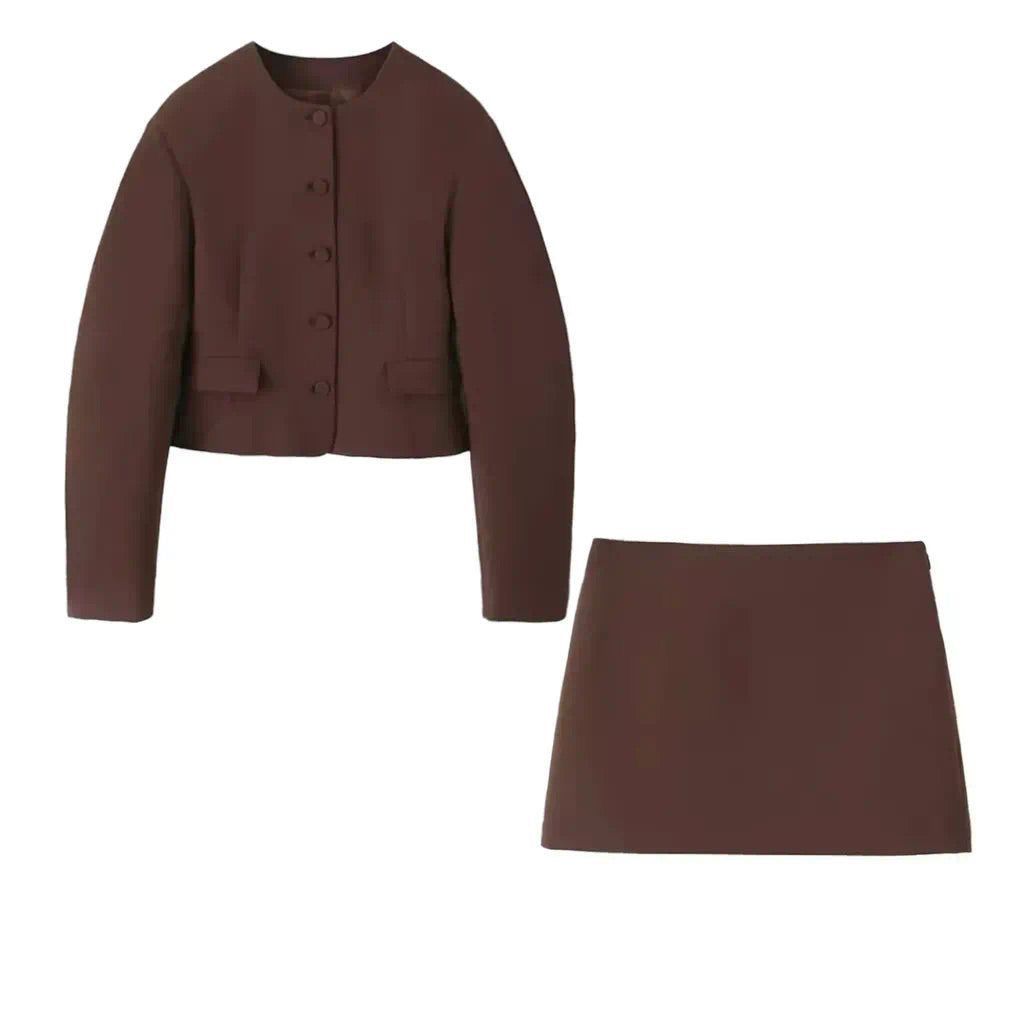 Lavinque outfit set Ensemble Sweat à Capuche & Jupe | Élégance & Confort | Look Automnal