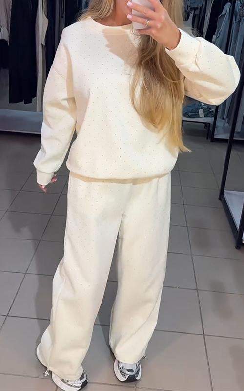 Lavinque outfit set Ensemble Sweat et Pantalon | Confort & Paillettes | Look Streetwear