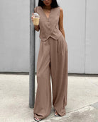 Lavinque outfit set Ensemble Tailleur Débardeur et Pantalon Large | Élégant | Fluide et Moderne