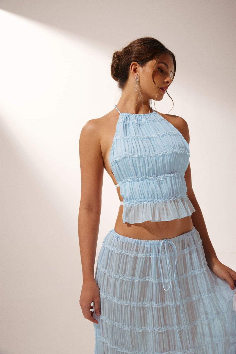Lavinque outfit set Ensemble Top Dos Nu et Pantalon Fluide | Bohème | Léger et Élégant