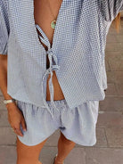 Lavinque outfit set Ensemble Top Nœud et Short | Estival | Léger et Féminin
