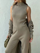 Lavinque outfit set Ensemble Tricot 3 Pièces | Élégance Minimaliste | Confort et Style