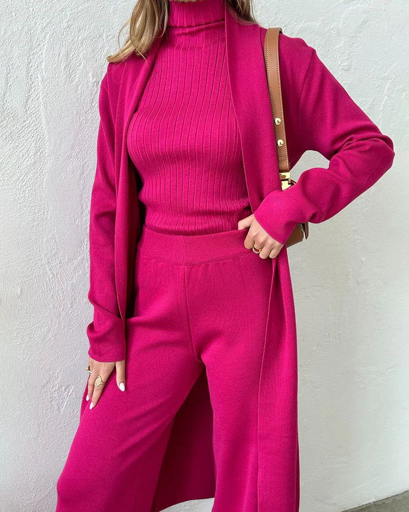 Lavinque outfit set Ensemble Tricot 3 Pièces | Élégance Minimaliste | Confort &  Style
