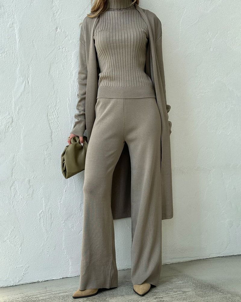 Lavinque outfit set Ensemble Tricot 3 Pièces | Élégance Minimaliste | Confort &  Style