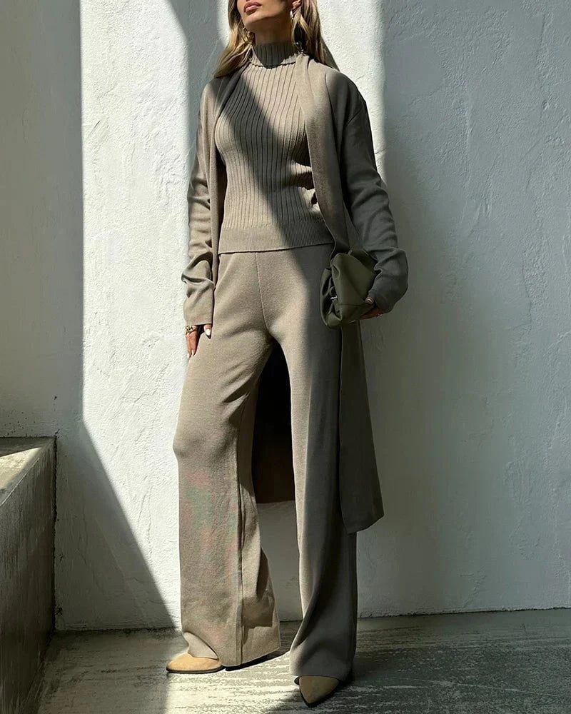 Lavinque outfit set Ensemble Tricot 3 Pièces | Élégance Minimaliste | Confort &  Style
