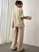 Lavinque Outfit set Ensemble Tricot Décontracté | Marron Caramel | Douillet & Élégant