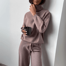 Lavinque outfit set Ensemble Tricoté à Col Roulé | Élégance Décontractée | Doux & Confortable