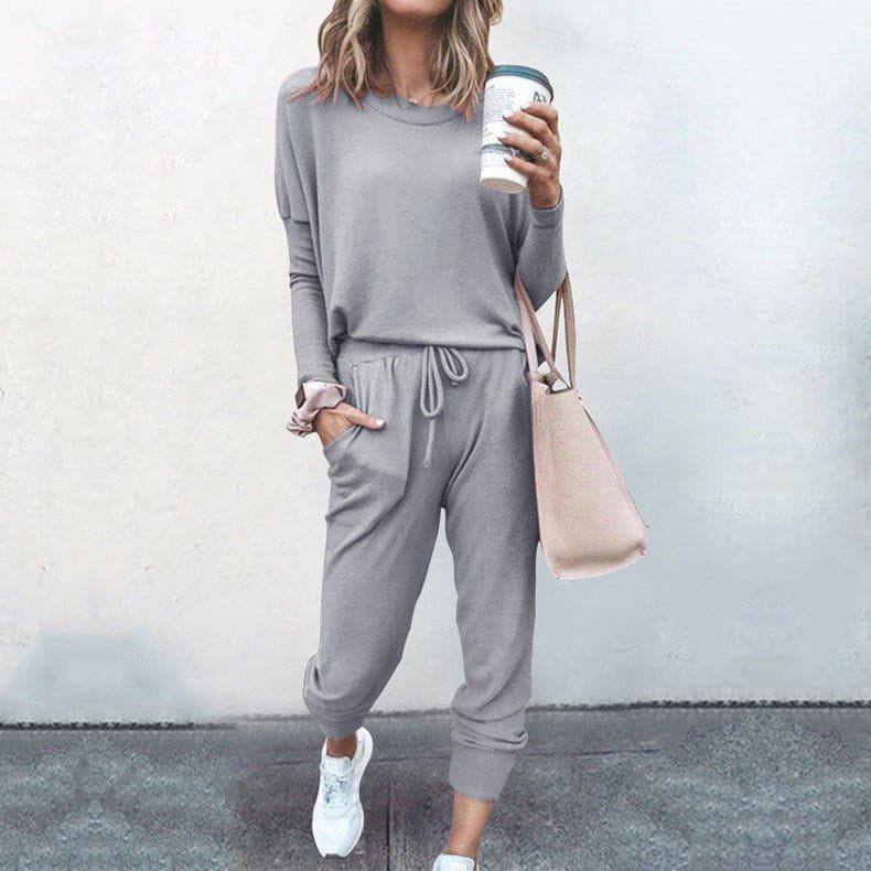 Lavinque Outfit set Gris clair / S Ensemble Décontracté Femme | Bleu Cobalt | Ultra Confort & Style Quotidien