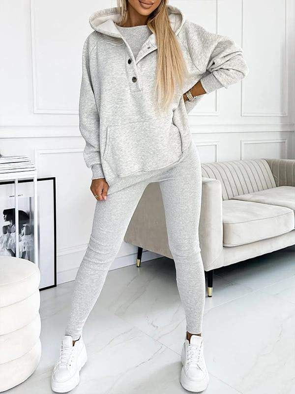 Lavinque Outfit set Gris clair / S Ensemble Jogging Douillet | Gris Clair | Confort et Style Décontracté