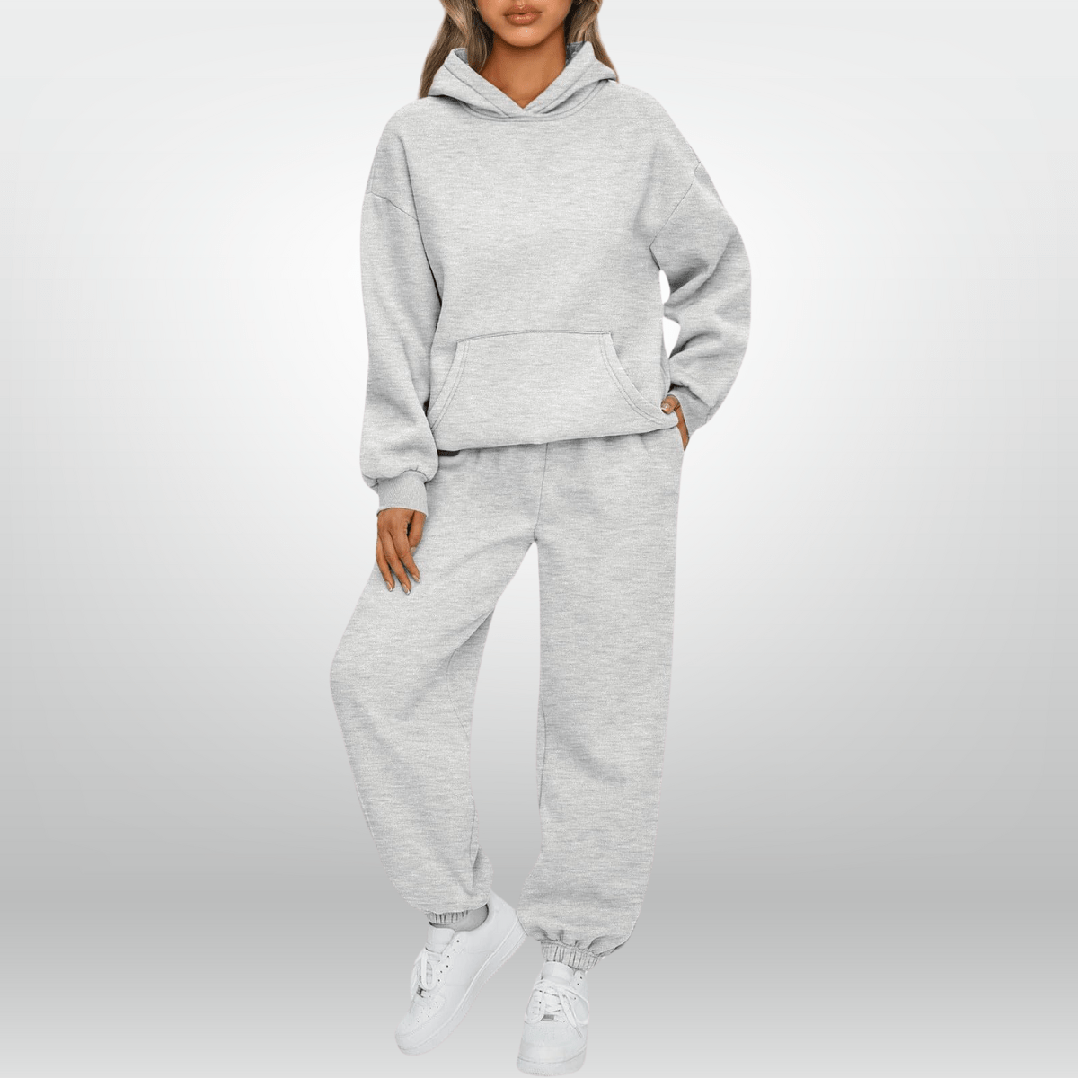 Lavinque outfit set Gris clair / S Ensemble Survêtement Femme | Hoodie & Jogging | Confort Absolu et Look Décontracté