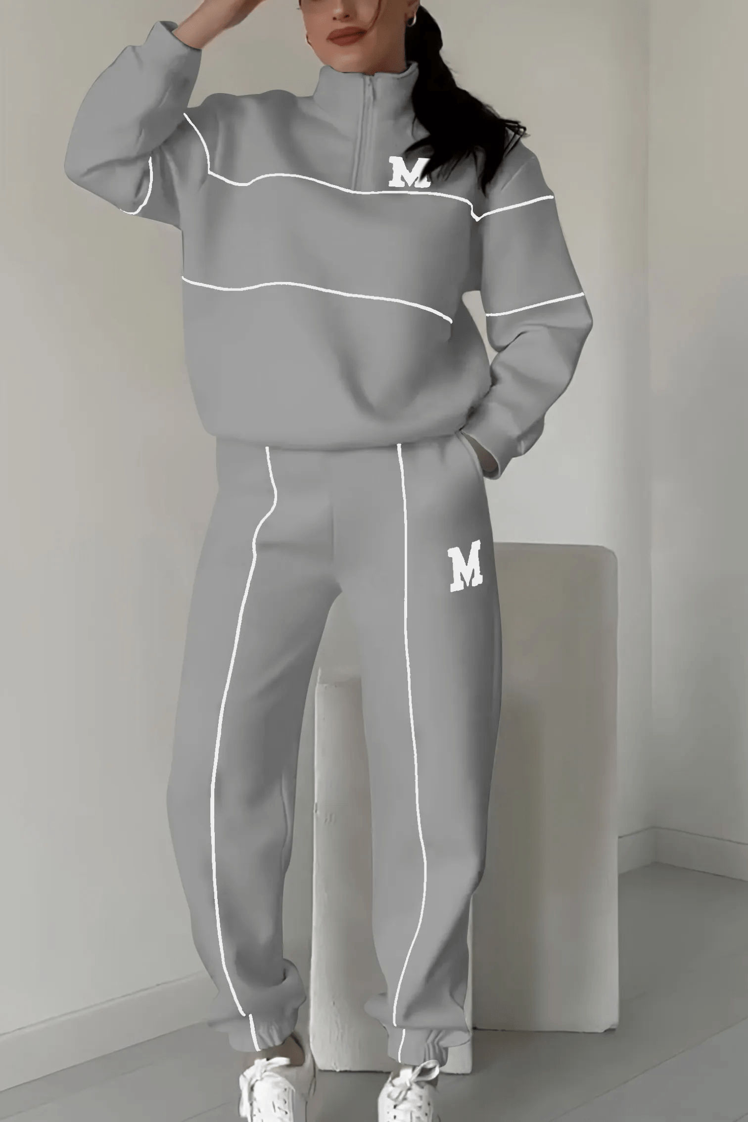 Lavinque outfit set Gris clair / S Ensemble Survêtement Hiver | Coton & Polyester | Confort et Style