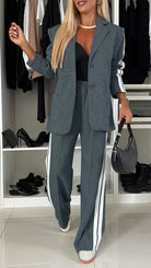 Lavinque outfit set Gris foncé / S Ensemble Blazer et Pantalon Sport Chic | Tendance | Élégance et Confort