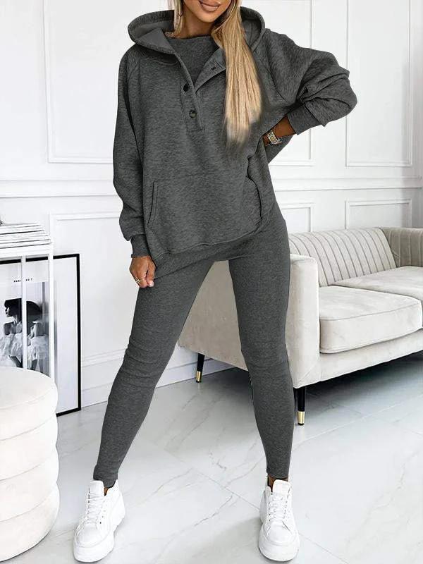 Lavinque Outfit set Gris foncé / S Ensemble Jogging Douillet | Gris Clair | Confort et Style Décontracté