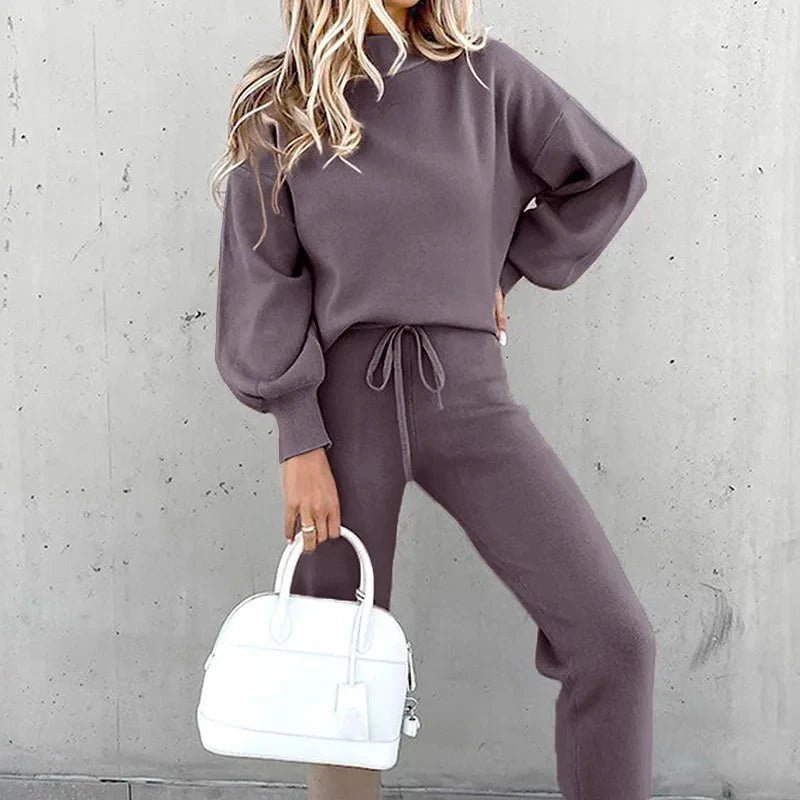 Lavinque outfit set Gris/Pourpre / S Ensemble Sweat et Jogging | Confort & Style | Tendance Décontractée