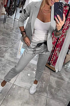 Lavinque outfit set Gris / S Ensemble Blazer et Jogger | Chic Décontracté | Élégance et Confort