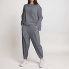 Lavinque Outfit set Gris / S Ensemble Décontracté en Tissu Fluide | Noir | Élégant et Minimaliste