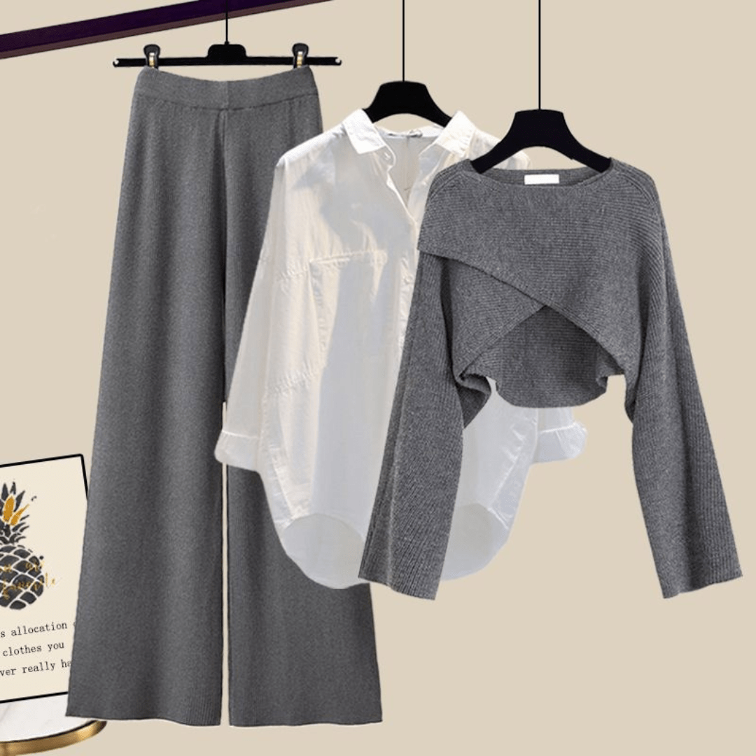 Lavinque outfit set Gris / S Ensemble Élégant 3 Pièces | Chic | Polyvalence et Confort