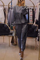 Lavinque outfit set Gris / S Ensemble Jogging Femme | Chic & Confortable | Détente et Élégance