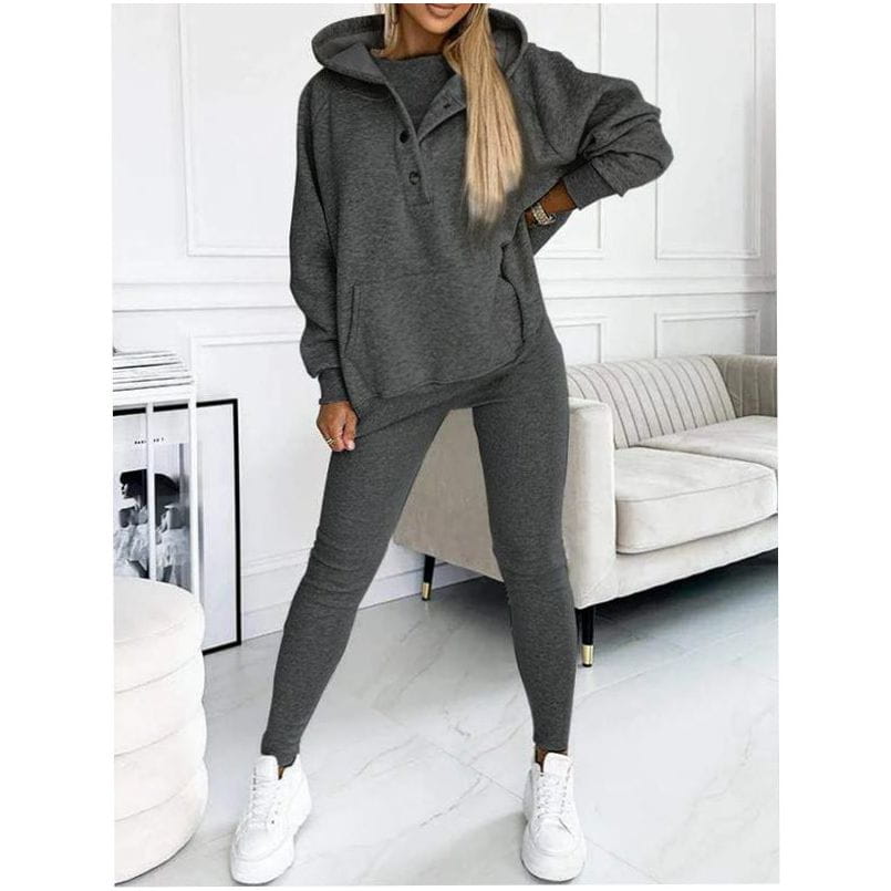 Lavinque outfit set Gris / S Ensemble Sweat à Capuche & Legging | Confort & Style | Tendance Décontractée