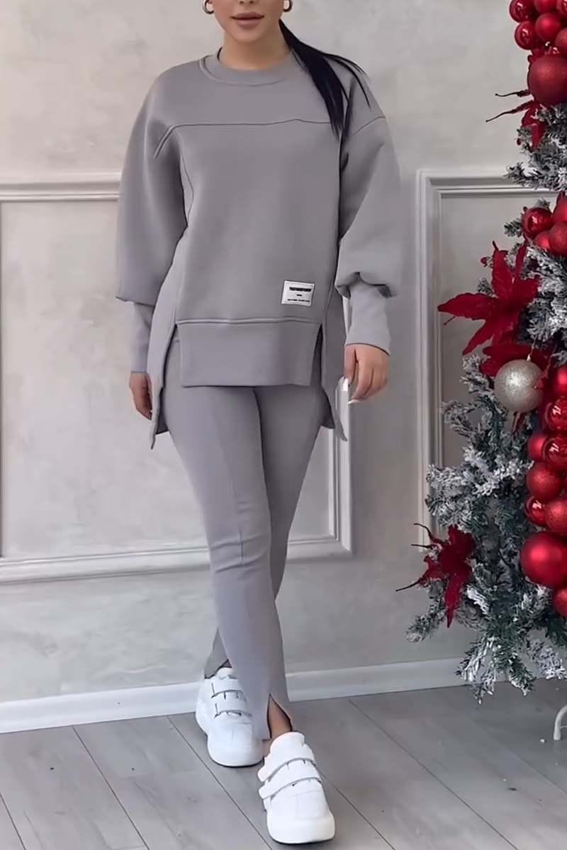 Lavinque outfit set Gris / S Ensemble Sweat Oversize & Legging | Confort & Style | Tendance Décontractée