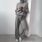 Lavinque outfit set Gris / S Ensemble Tricoté à Col Roulé | Élégance Décontractée | Doux & Confortable