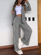 Lavinque outfit set Gris / S Ensemble Veste & Pantalon Large | Sporty Chic | Confort et Élégance