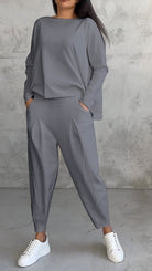 Lavinque outfit set Gris / XS Ensemble Jogging | Confort et Minimalisme | Look Casual Chic