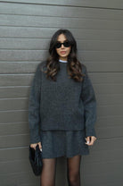 Lavinque outfit set Gris / XS Ensemble Pull Oversize & Jupe | Élégance & Confort | Look Automnal