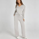 Lavinque outfit set Gris / XS Ensemble Pull & Pantalon Large | Confort & Élégance | Look Décontracté