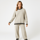 Lavinque Outfit set GrisClair / S Ensemble Loungewear Beige Chiné | Confort & Détente | Finitions Contrastées
