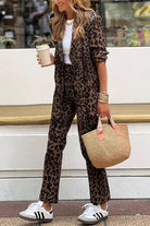 Lavinque outfit set Imprimé léopard / S Ensemble Blazer et Pantalon Imprimé Léopard | Chic | Élégance et Confort