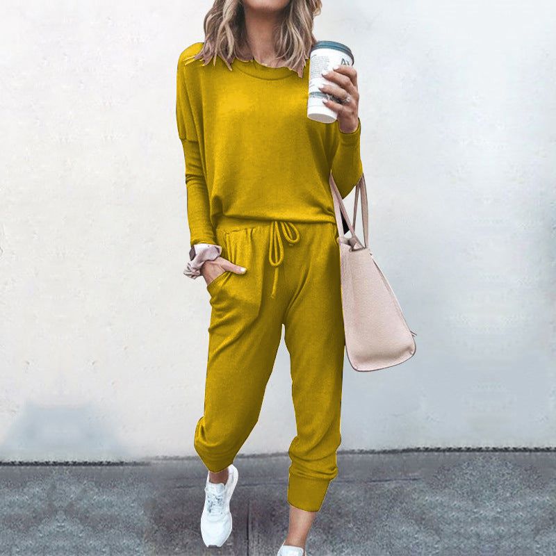 Lavinque Outfit set Jaune doré / S Ensemble Décontracté Femme | Bleu Cobalt | Ultra Confort & Style Quotidien