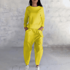 Lavinque Outfit set Jaune / S Ensemble Décontracté en Coton | Blanc | Minimaliste et Confort Absolu
