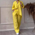 Lavinque outfit set Jaune / S Ensemble Lin Chemise et Pantalon | Minimaliste | Léger et Élégant