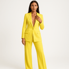 Lavinque Outfit set Jaune / S Tailleur Pantalon Jaune | Coupe Longue & Fluide | Puissance et Élégance