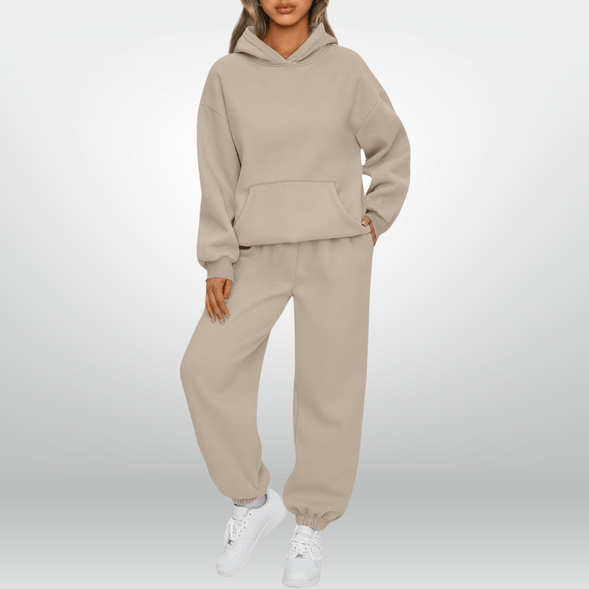 Lavinque outfit set Kaki / S Ensemble Survêtement Femme | Hoodie & Jogging | Confort Absolu et Look Décontracté