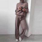 Lavinque outfit set Kaki / S Ensemble Tricoté à Col Roulé | Élégance Décontractée | Doux & Confortable