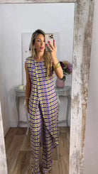Lavinque outfit set Lavande / S Combinaison Sans Manches | Fendue à l'Avant | Élégante et Originale