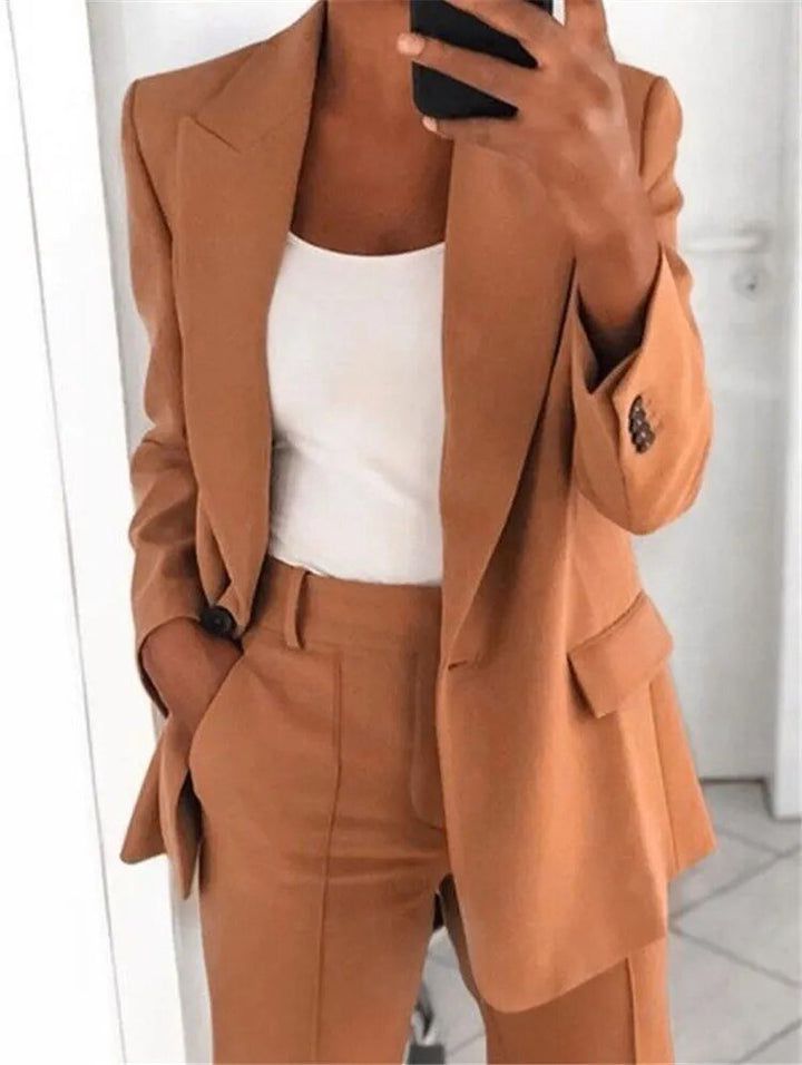 Lavinque outfit set Marron / S Ensemble Blazer & Pantalon | Coupe Élégante & Moderne | Style Sophistiqué