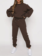 Lavinque Outfit set Marron / S Ensemble Jogging Basique | Chocolat Foncé | Confort Streetwear Essentiel