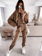 Lavinque outfit set Marron / S Ensemble lounge oversize | Marron | Confort et style décontracté