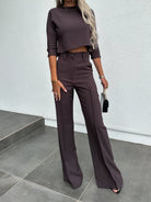 Lavinque outfit set Marron / S Ensemble Tailleur | Élégance Moderne | Chic et Sophistiqué