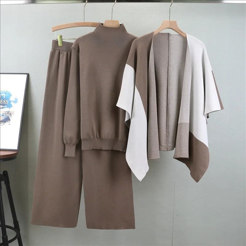 Lavinque outfit set Marron / Taille Unique Ensemble Tricot | Confort et Élégance | Tendance Automne-Hiver