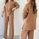 Lavinque outfit set Marron / XS Ensemble Tricot | Pull Oversize & Pantalon Large | Élégance et Confort