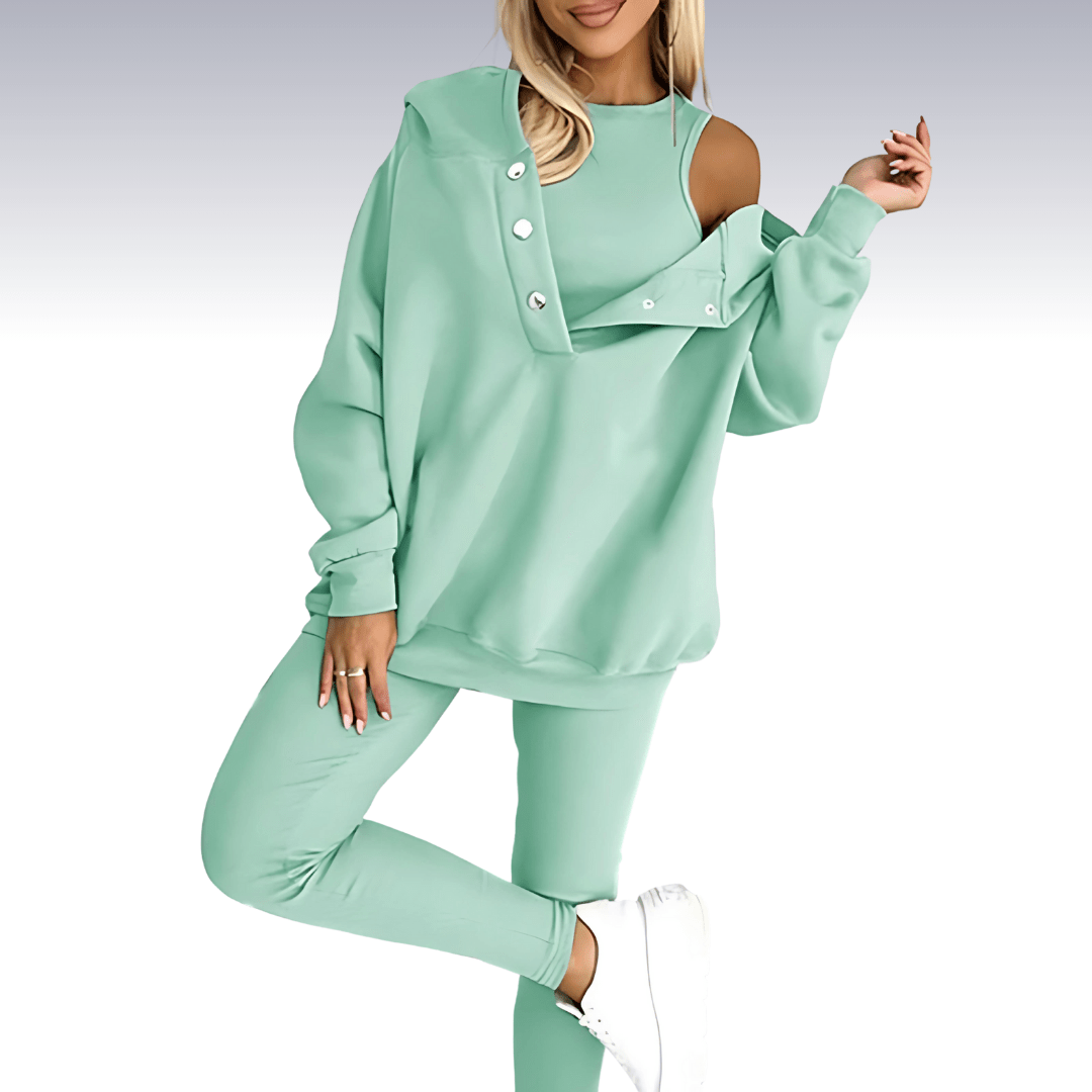 Lavinque outfit set Menthe / S Ensemble Survêtement Épaules Dénudées | Confortable et Tendance