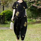 Lavinque outfit set Noir / L Ensemble Décontracté en Lin | Léger & Confortable | Style Bohème