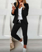 Lavinque outfit set Noir / S Ensemble Blazer et Jogger | Chic Décontracté | Confort et Élégance