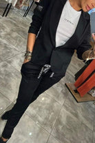 Lavinque outfit set Noir / S Ensemble Blazer et Jogger | Chic Décontracté | Élégance et Confort