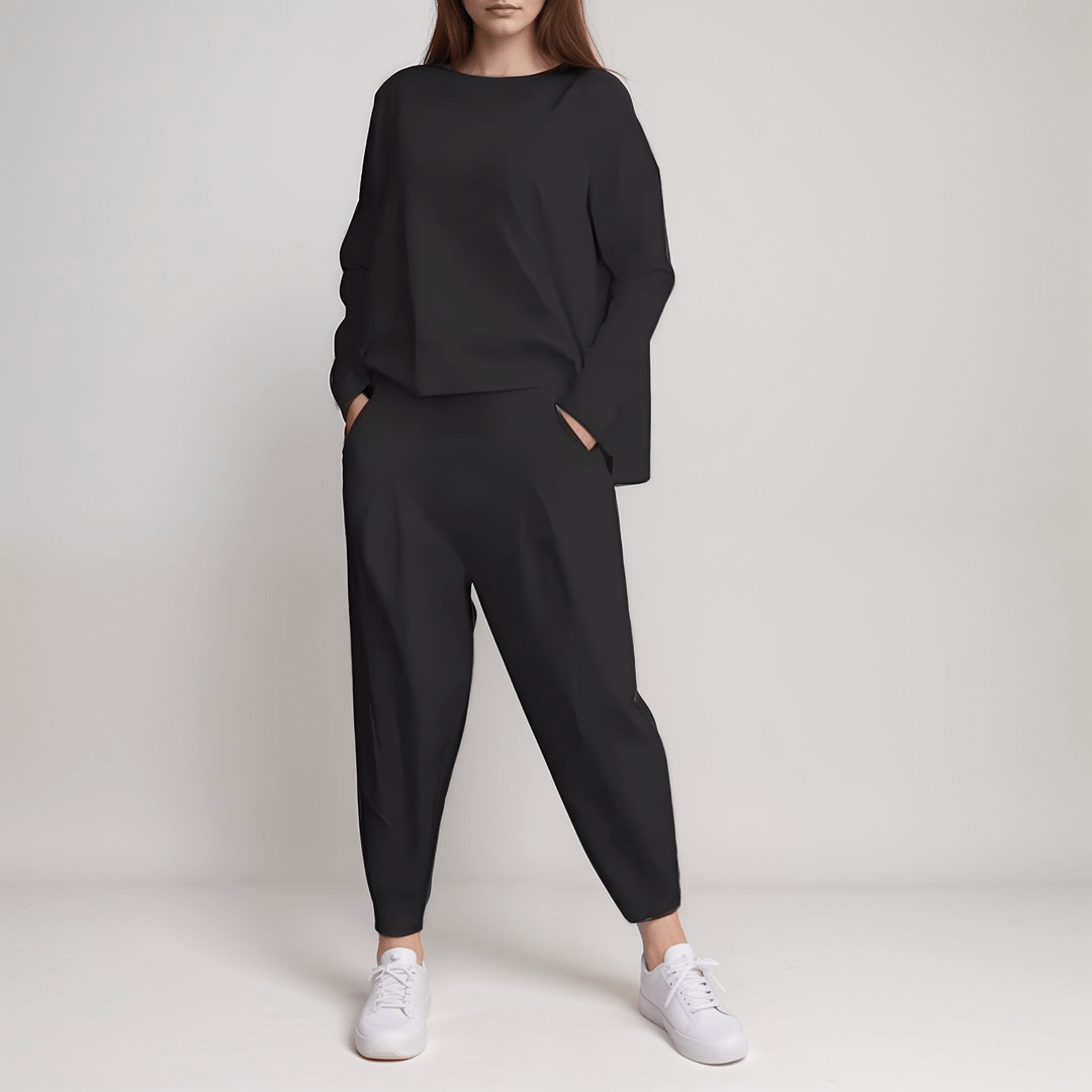 Lavinque Outfit set Noir / S Ensemble Décontracté en Tissu Fluide | Noir | Élégant et Minimaliste