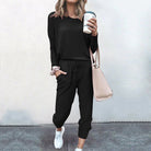 Lavinque Outfit set Noir / S Ensemble Décontracté Femme | Bleu Cobalt | Ultra Confort & Style Quotidien